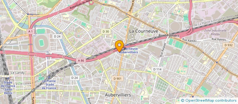 localisation de l'entreprise MONSIEUR MAHAMADOU BOMOU à LA COURNEUVE