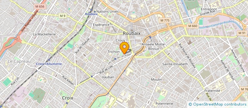 localisation de l'entreprise MONSIEUR MAHAMADOU COULIBALY  ROUBAIX