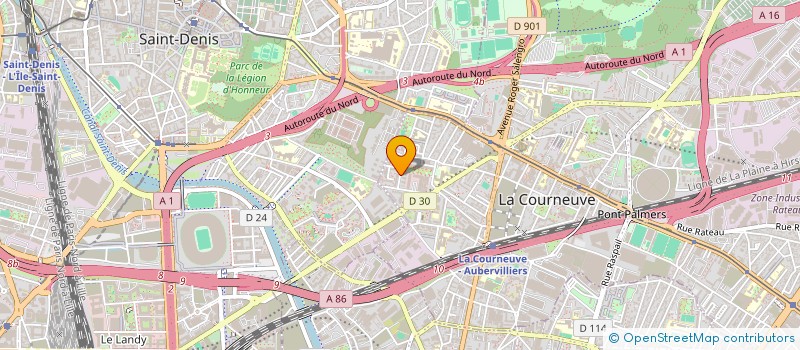 localisation de l'entreprise MONSIEUR MAHAMADOU TRAORE à LA COURNEUVE