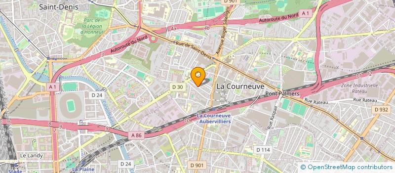 localisation de l'entreprise MONSIEUR MAHAMADOU TRAORE à LA COURNEUVE