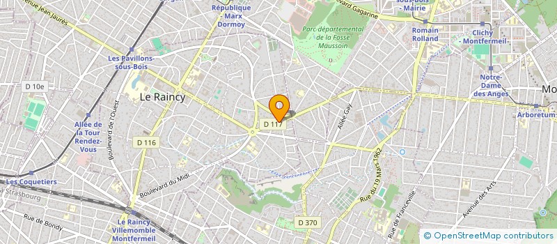 localisation de l'entreprise MONSIEUR MAHDI FARES à LE RAINCY
