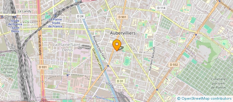 localisation de l'entreprise MONSIEUR MAHDI LOUTCHI  AUBERVILLIERS