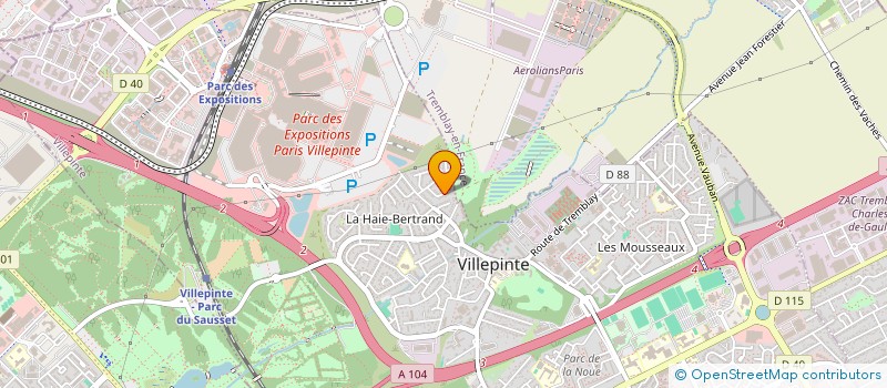 localisation de l'entreprise MONSIEUR MAHJOUB MERRACH à VILLEPINTE