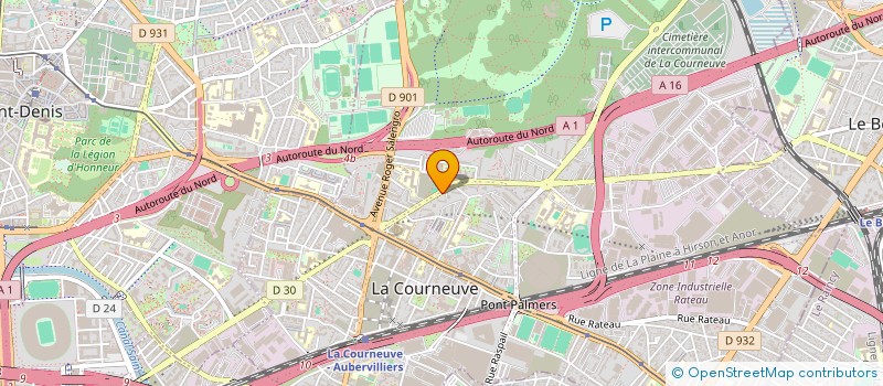 localisation de l'entreprise MONSIEUR MAHMOU KOUYATE à LA COURNEUVE