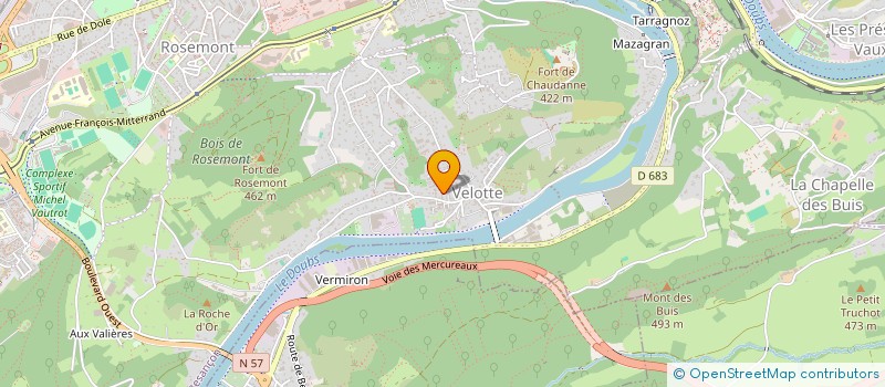 localisation de l'entreprise MONSIEUR MAHOUNOU ABDIAS GBEDOLO  BESANCON