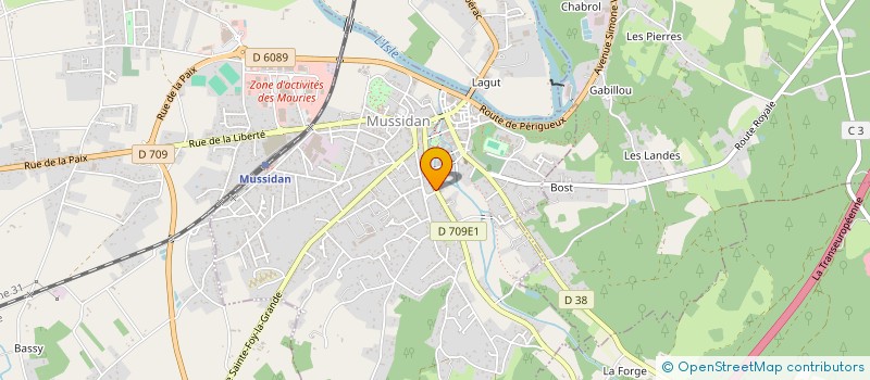 localisation de l'entreprise MONSIEUR MAJDI KHARDANI  MUSSIDAN