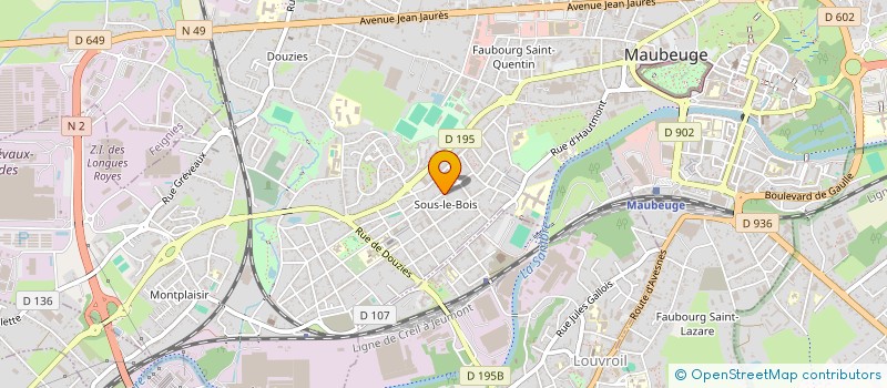 localisation de l'entreprise MONSIEUR MAKHLOUF ATAOUA  MAUBEUGE