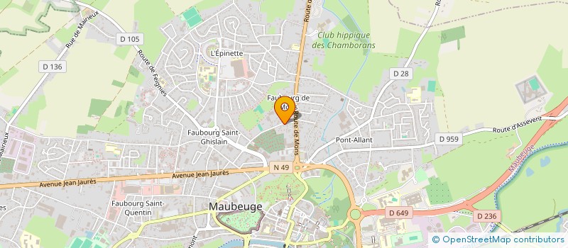 localisation de l'entreprise MONSIEUR MAKHLOUF YALAOUI  MAUBEUGE