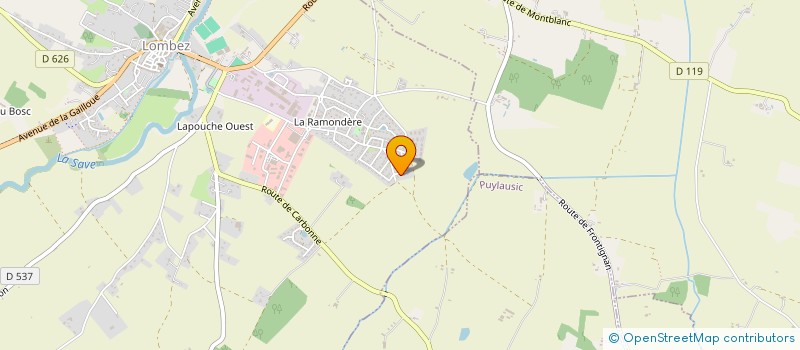 localisation de l'entreprise MONSIEUR MALAMINE FATY  LOMBEZ