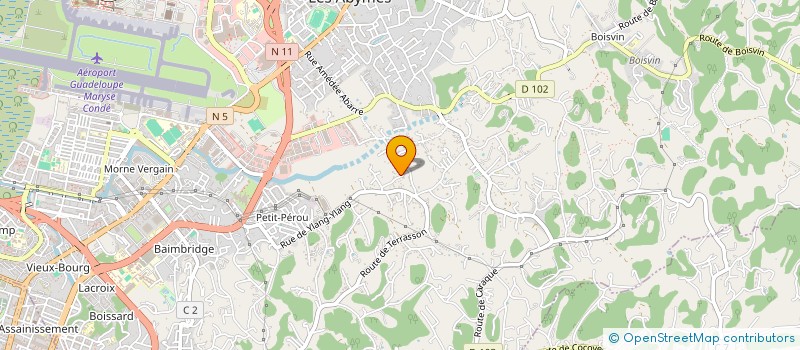 localisation de l'entreprise MONSIEUR MALCOM CALISTE  LES ABYMES