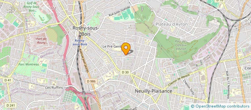 localisation de l'entreprise MONSIEUR MALICK DRAME à ROSNY-SOUS-BOIS