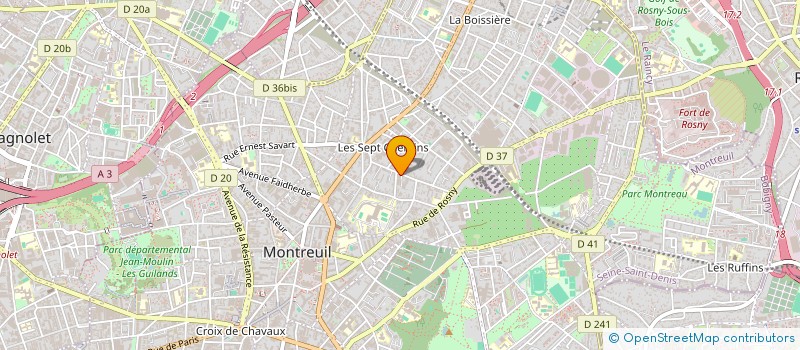 localisation de l'entreprise MONSIEUR MALICK SISSOKO  MONTREUIL