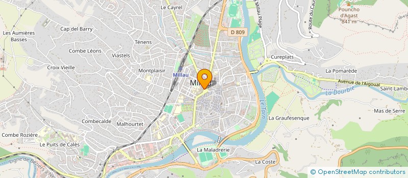 localisation de l'entreprise MONSIEUR MALIK GHETTOUT  MILLAU