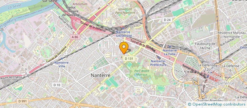 localisation de l'entreprise MONSIEUR MALIK HAMMOU  NANTERRE