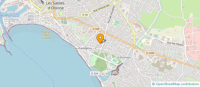 localisation de l'entreprise MONSIEUR MALIK LOUMI à LES SABLES D'OLONNE