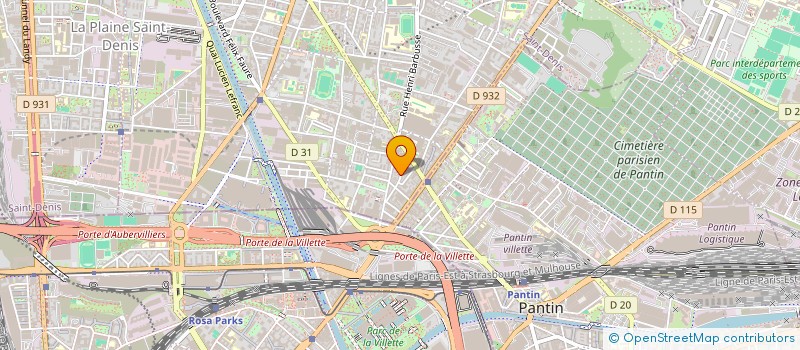 localisation de l'entreprise MONSIEUR MALIK OUARAB  AUBERVILLIERS