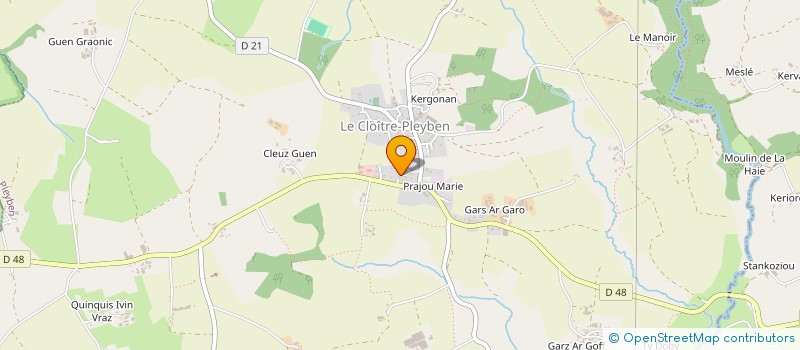 localisation de l'entreprise MONSIEUR MALILK DJADOUR  LE CLOITRE-PLEYBEN