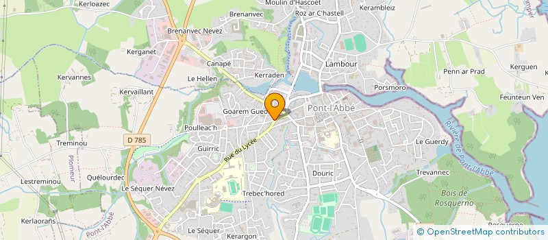 localisation de l'entreprise MONSIEUR MALO MARZIN  PONT-L'ABBE