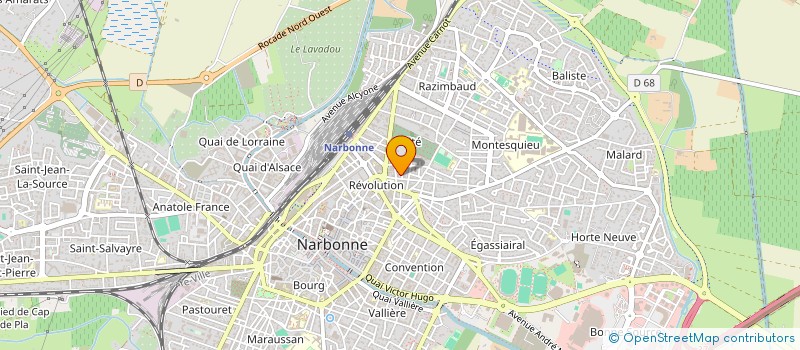localisation de l'entreprise MONSIEUR MALVIN JASHARI  NARBONNE