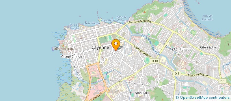localisation de l'entreprise MONSIEUR MALVIN MONTERO CANARIO à CAYENNE