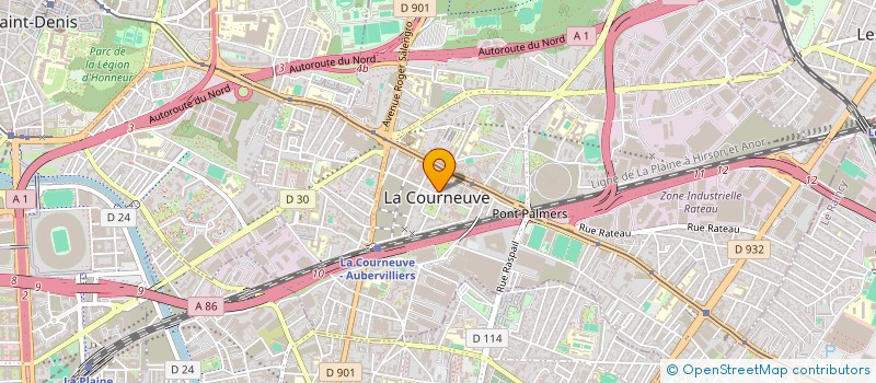 localisation de l'entreprise MONSIEUR MAMADOU BALDE à LA COURNEUVE