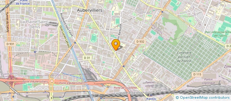 localisation de l'entreprise MONSIEUR MAMADOU CISSE  AUBERVILLIERS