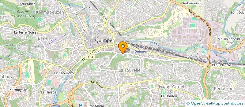 localisation de l'entreprise MONSIEUR MAMADOU CISSE  QUIMPER