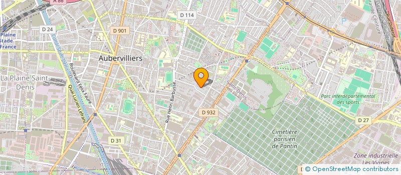 localisation de l'entreprise MONSIEUR MAMADOU DIALLO  AUBERVILLIERS