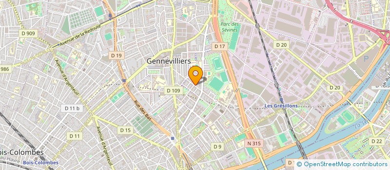 localisation de l'entreprise MONSIEUR MAMADOU DIALLO à GENNEVILLIERS