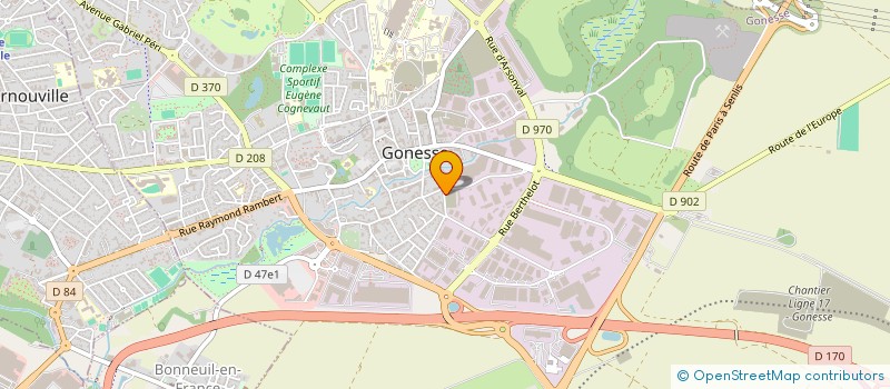 localisation de l'entreprise MONSIEUR MAMADOU DIAWARA à GONESSE