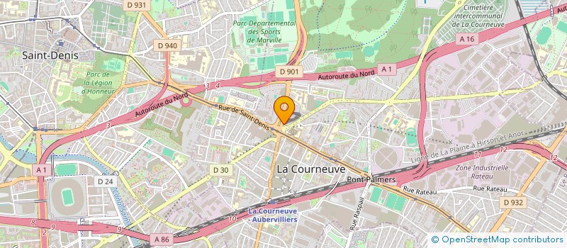 localisation de l'entreprise MONSIEUR MAMADOU DIENG à LA COURNEUVE