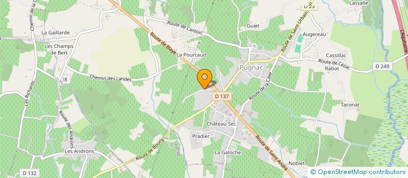 localisation de l'entreprise MONSIEUR MAMADOU GUEYE  PUGNAC