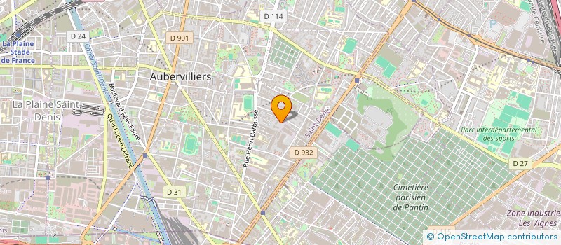 localisation de l'entreprise MONSIEUR MAMADOU KEBE  AUBERVILLIERS