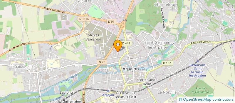 localisation de l'entreprise MONSIEUR MAMADOU KORKA DIALLO  ARPAJON