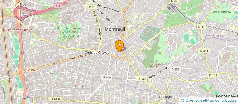 localisation de l'entreprise MONSIEUR MAMADOU KOUMA à MONTREUIL