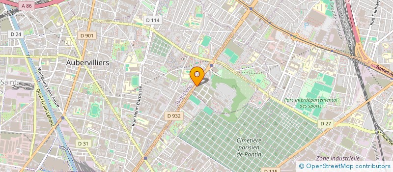 localisation de l'entreprise MONSIEUR MAMADOU LAMARANA GADJIKO  AUBERVILLIERS