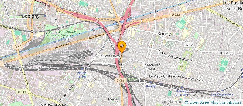 localisation de l'entreprise MONSIEUR MAMADOU SANGARE  BONDY