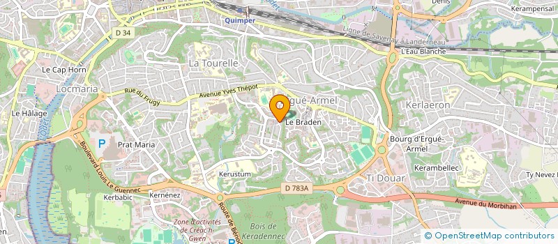 localisation de l'entreprise MONSIEUR MAMADOU SIRADIO DIALLO  QUIMPER