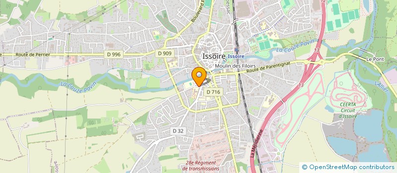 localisation de l'entreprise MONSIEUR MAMADOUOURY DIALLO  ISSOIRE