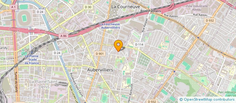 localisation de l'entreprise MONSIEUR MAMOUDOU DANTHIOKO  AUBERVILLIERS