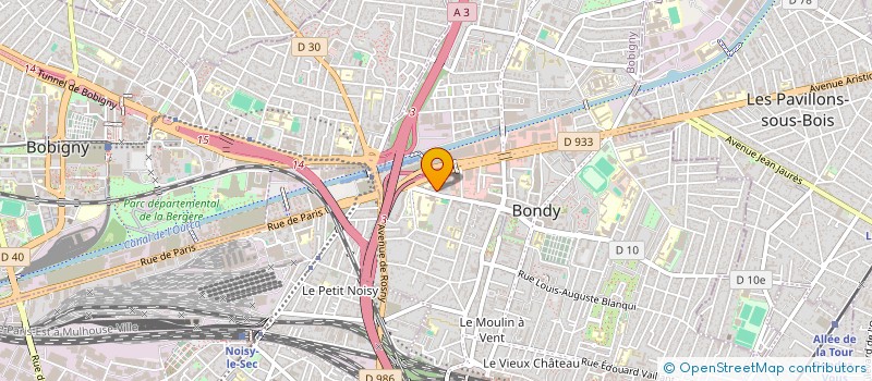 localisation de l'entreprise MONSIEUR MAMOUTOU CISSE  BONDY