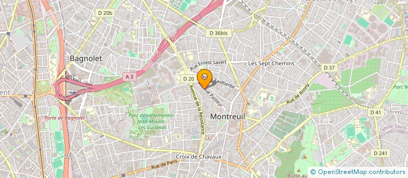 localisation de l'entreprise MONSIEUR MANIAME BARADJI à MONTREUIL