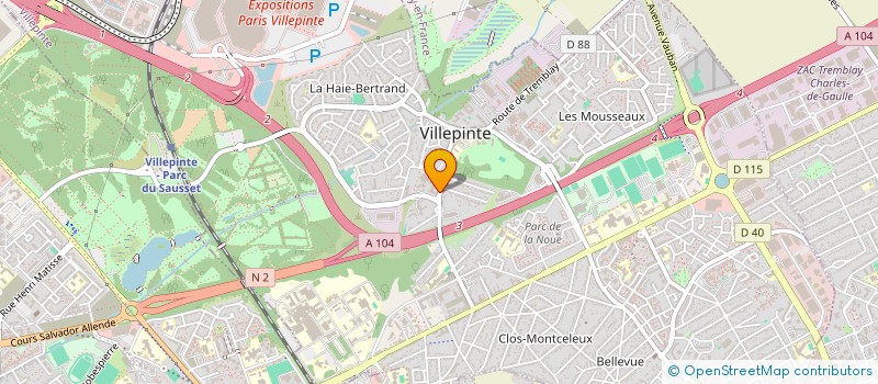 localisation de l'entreprise MONSIEUR MANICKAM PULENTHIRAN  VILLEPINTE
