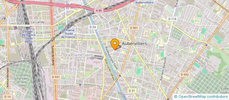 localisation de l'entreprise MONSIEUR MANNO DERODIN  AUBERVILLIERS