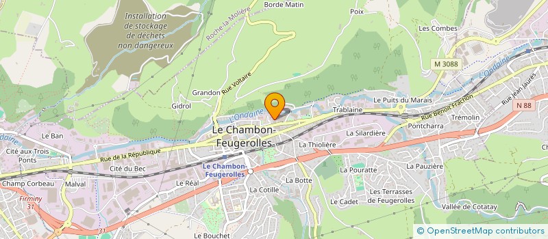 localisation de l'entreprise MONSIEUR MANSOUR GUIRI  LE CHAMBON-FEUGEROLLES