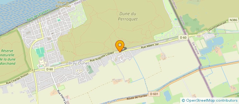 localisation de l'entreprise MONSIEUR MANU GRARD  BRAY-DUNES