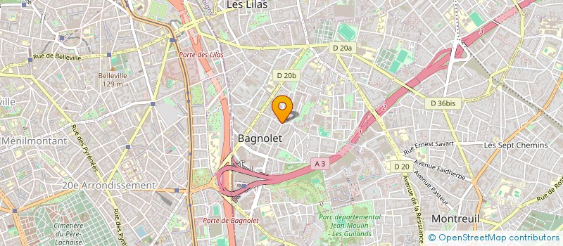localisation de l'entreprise MONSIEUR MANUEL ALVES à BAGNOLET