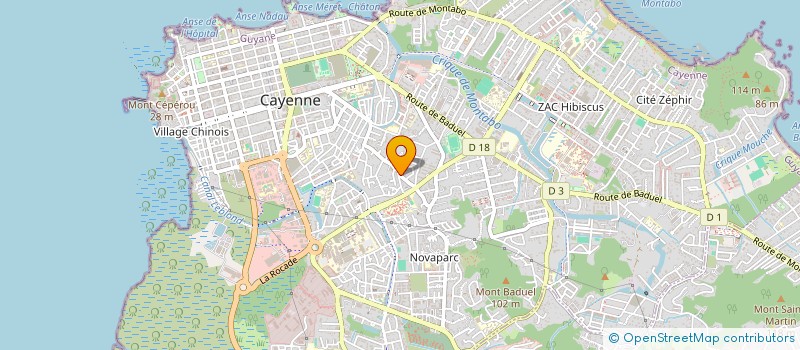 localisation de l'entreprise MONSIEUR MANUEL ARISTEL  CAYENNE
