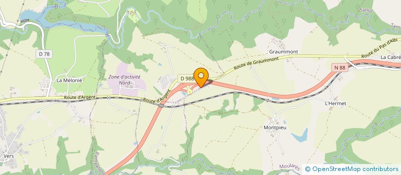 localisation de l'entreprise MONSIEUR MANUEL BARREIRA  MIRANDOL-BOURGNOUNAC