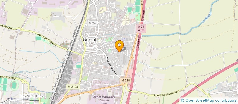 localisation de l'entreprise MONSIEUR MANUEL COELHO  GERZAT